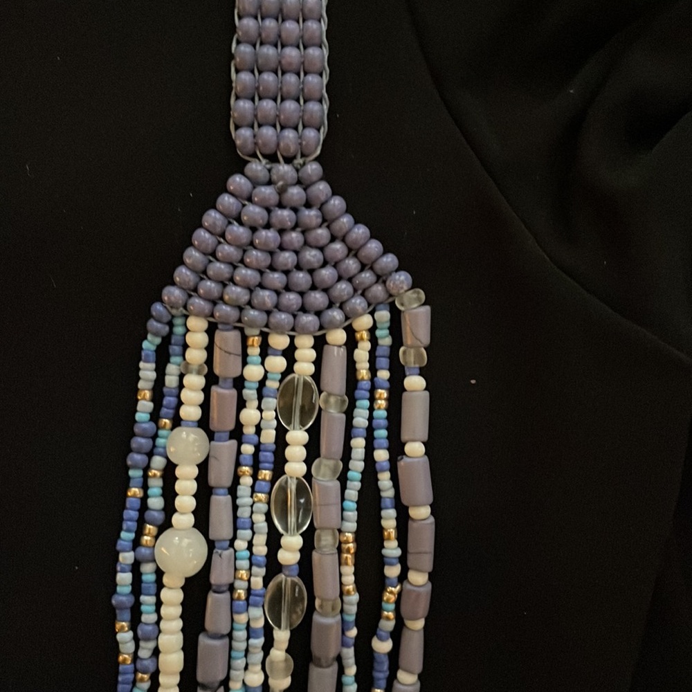 Multi-Stranded Beaded Necklace with Accents of Starfish and Seashells NWT - Picture 7 of 8